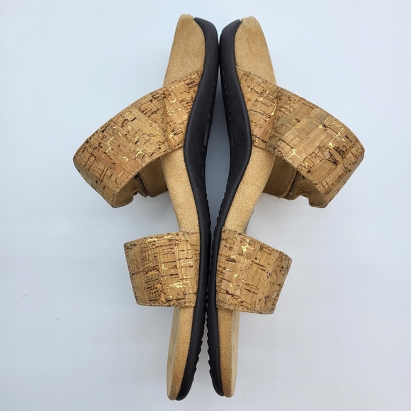 Vionic women's shore slide cork like straps black rubber soles size 8 - Picture 7 of 14